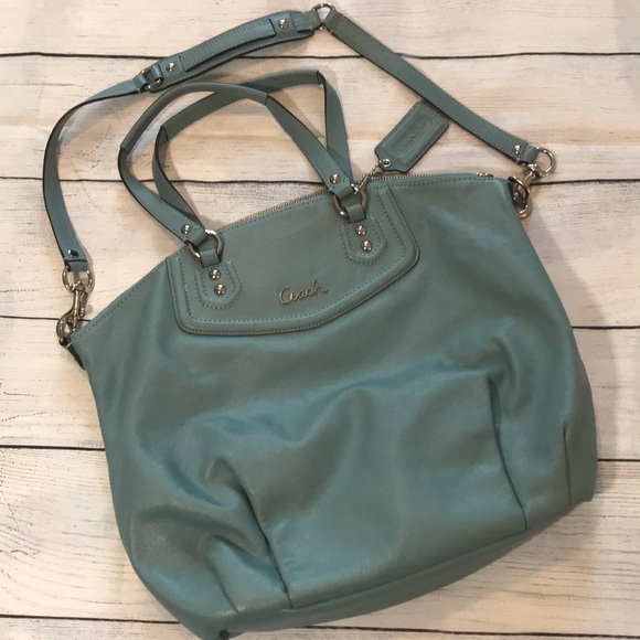 Coach Handbags - Coach Factory Bag Steel Blue Satchel
